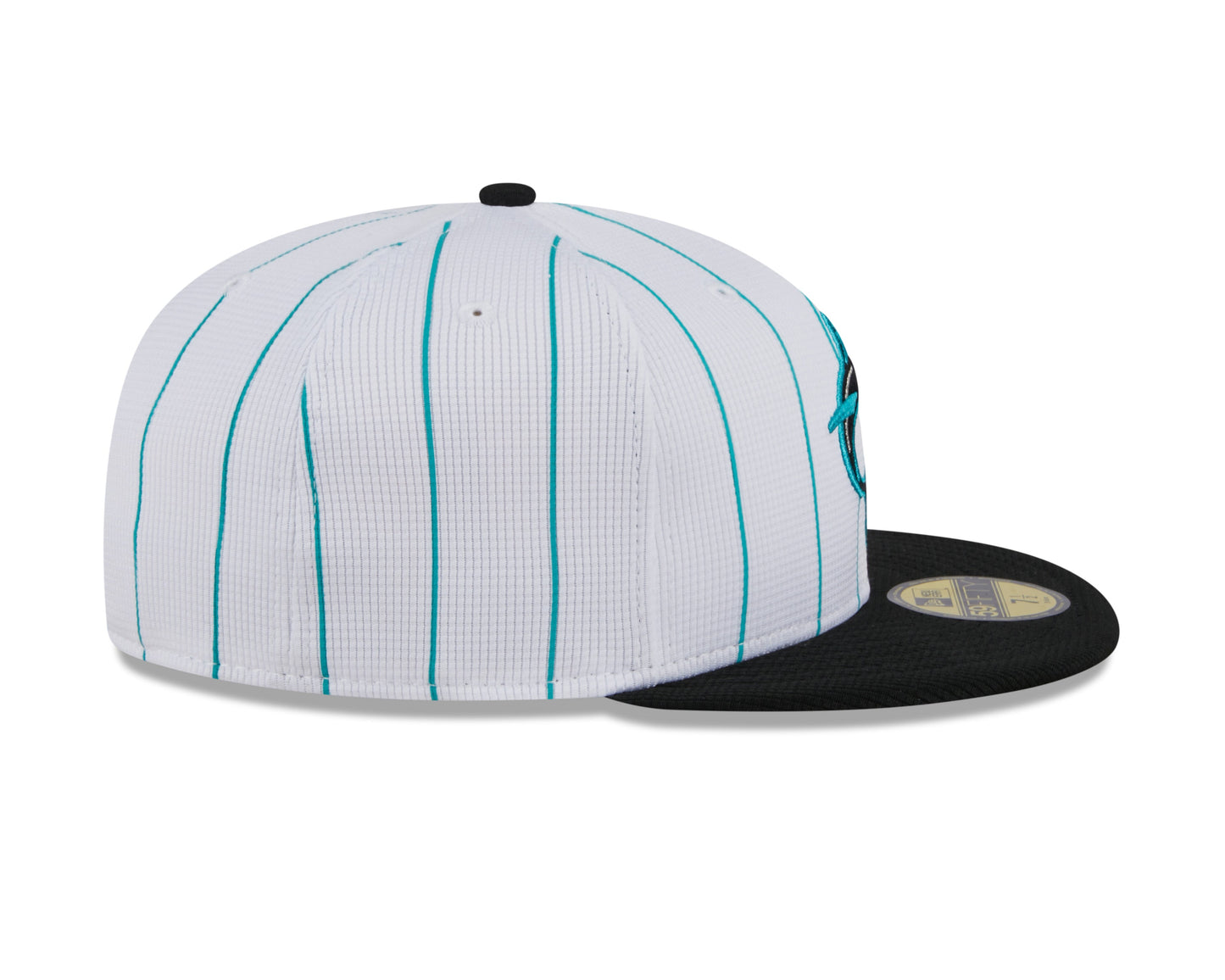Men's Miami Marlins White 2024 Batting Practice 59FIFTY Fitted Hat Official Team Hat Sports Fan Cap