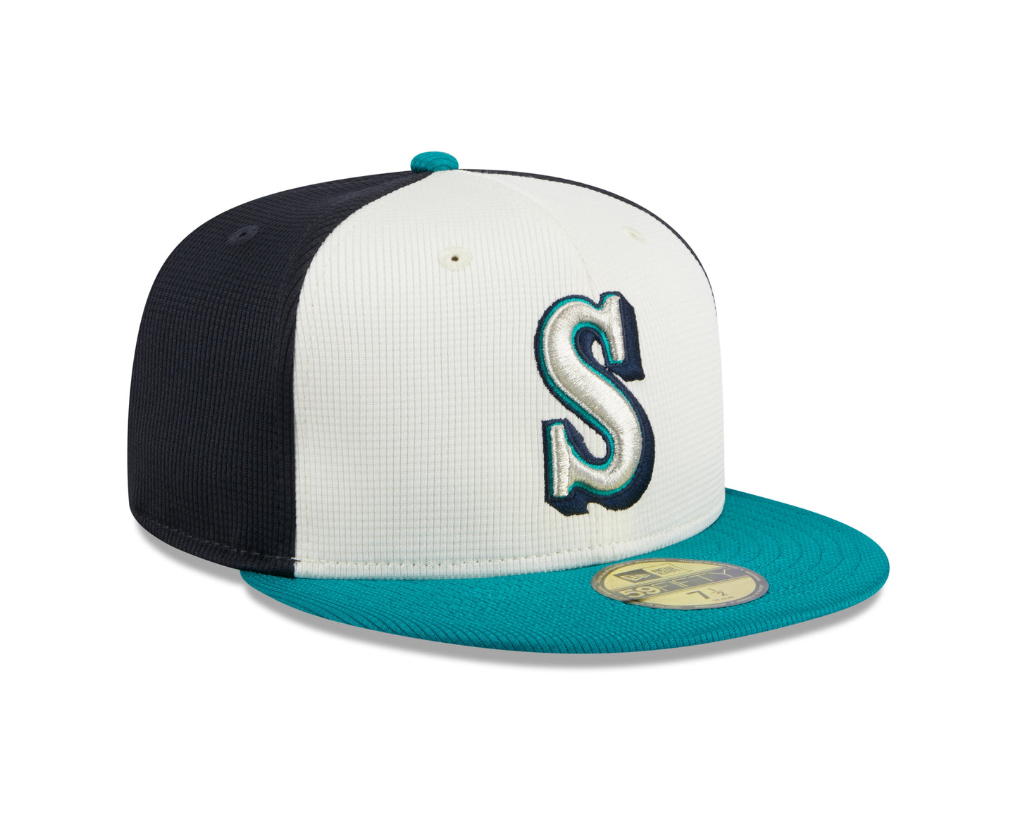 Men's Seattle Mariners New Era White 2024 Batting Practice 59FIFTY Fitted Hat Official Team Hat Sports Fan Cap