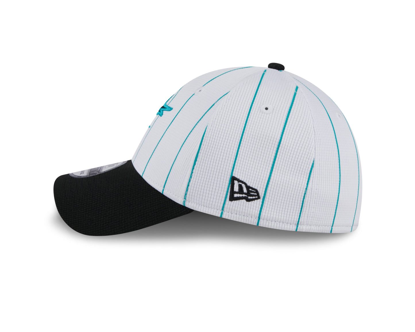 Men's Miami Marlins New Era 2024 Batting Practice White/Black 39THIRTY Flex-Fit Hat Official Team Hat Sports Fan Cap