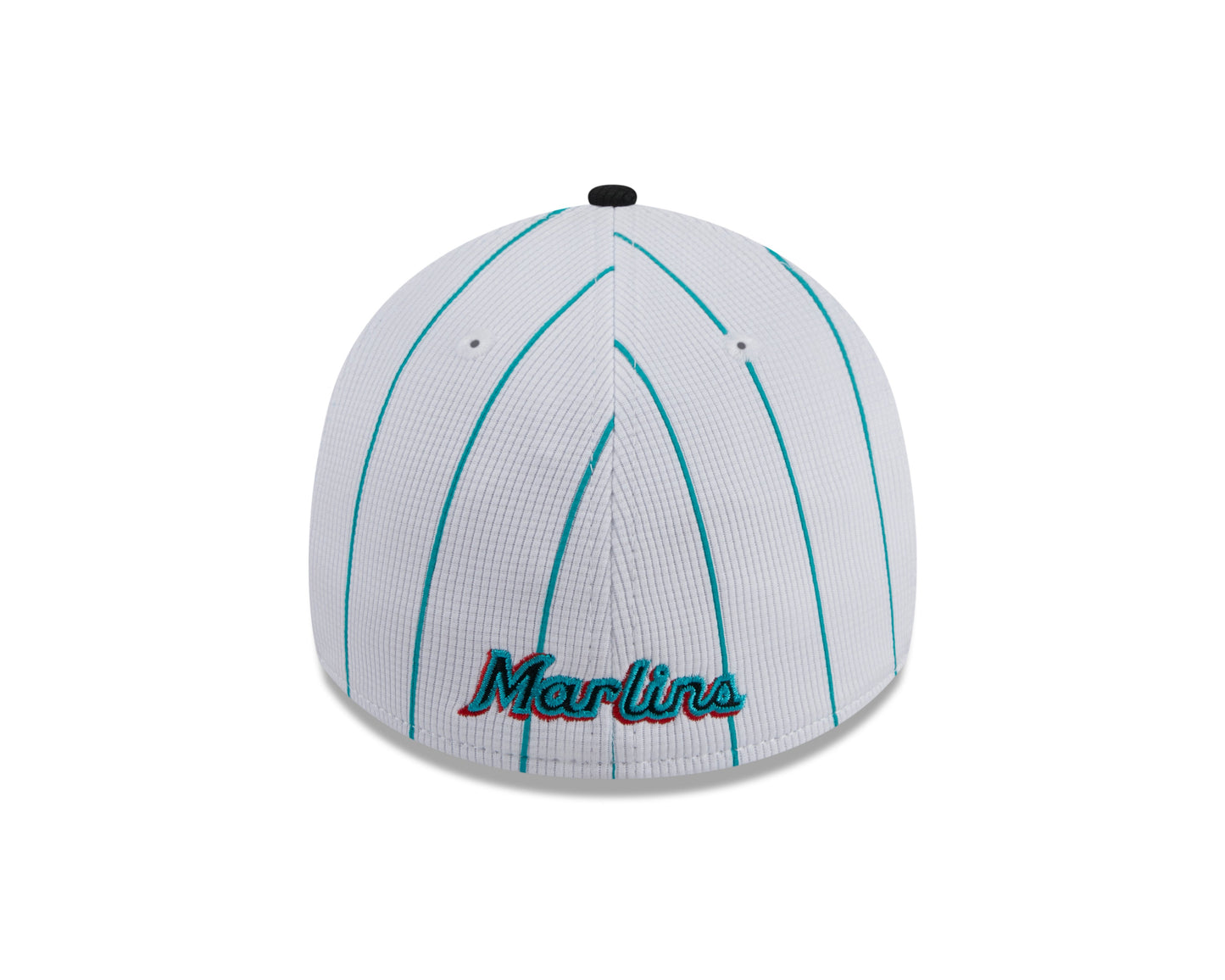 Men's Miami Marlins New Era 2024 Batting Practice White/Black 39THIRTY Flex-Fit Hat Official Team Hat Sports Fan Cap