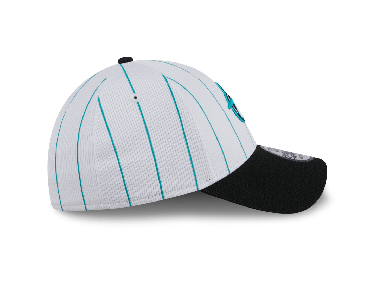 Men's Miami Marlins New Era 2024 Batting Practice White/Black 39THIRTY Flex-Fit Hat Official Team Hat Sports Fan Cap