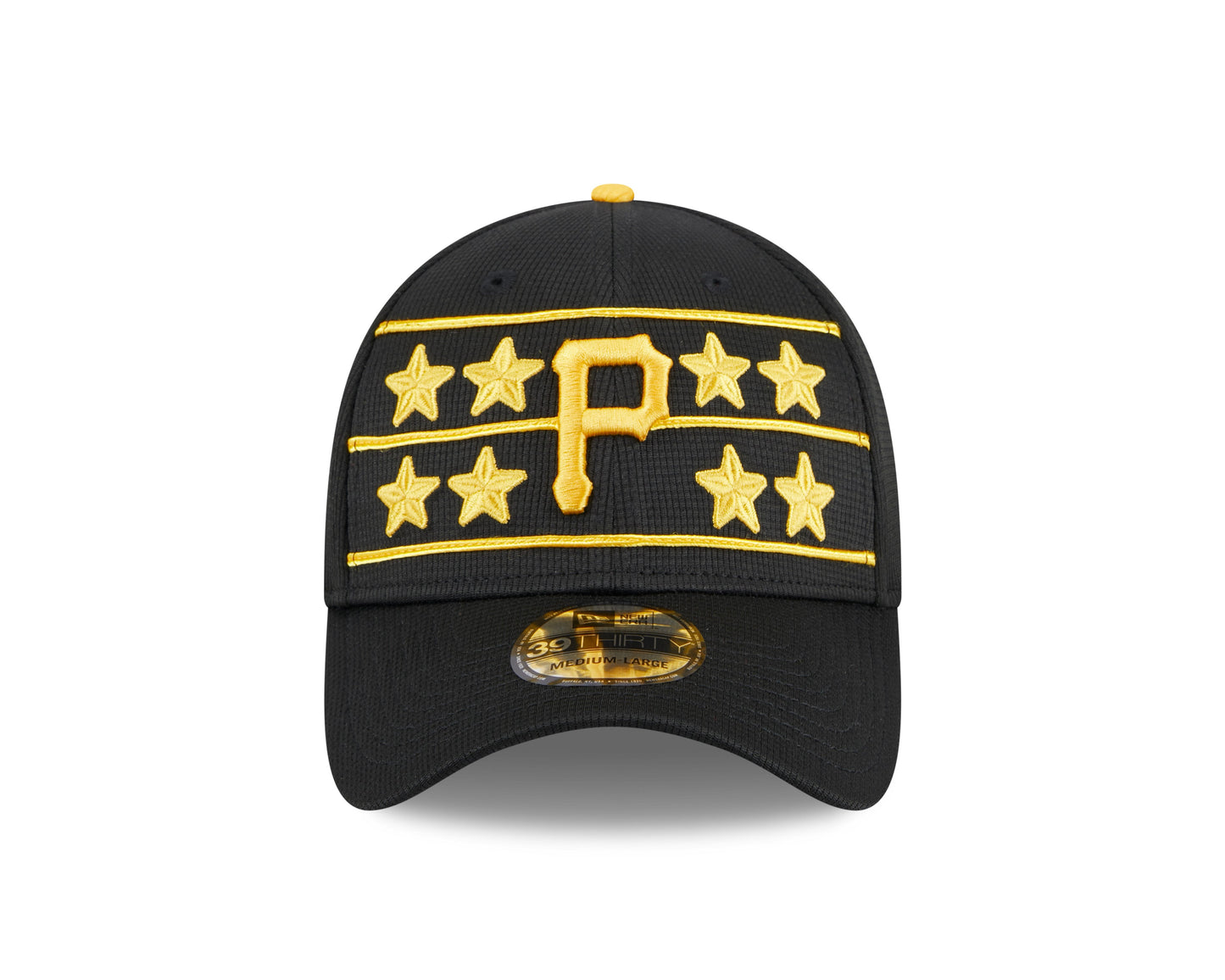 Men's Pittsburgh Pirates New Era 2024 Batting Practice Black 39THIRTY Flex-Fit Hat Official Team Hat Sports Fan Cap