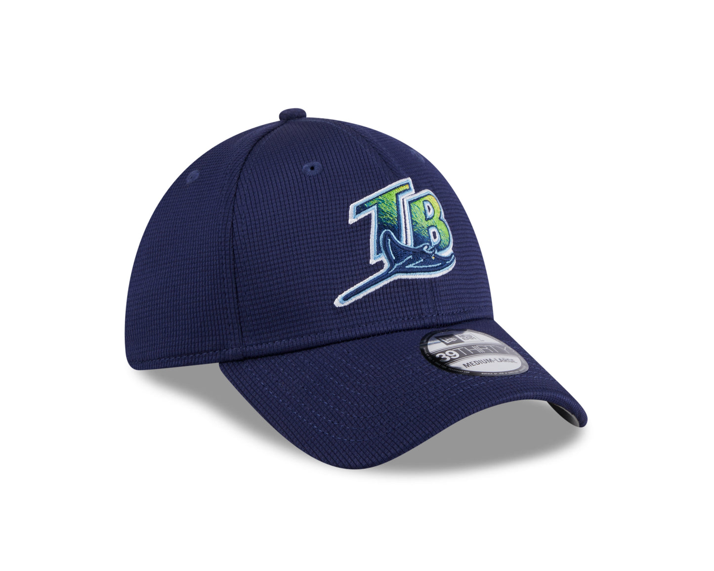 Men's Tampa Bay Rays New Era 2024 Batting Practice Navy 39THIRTY Flex-Fit Hat Official Team Hat Sports Fan Cap