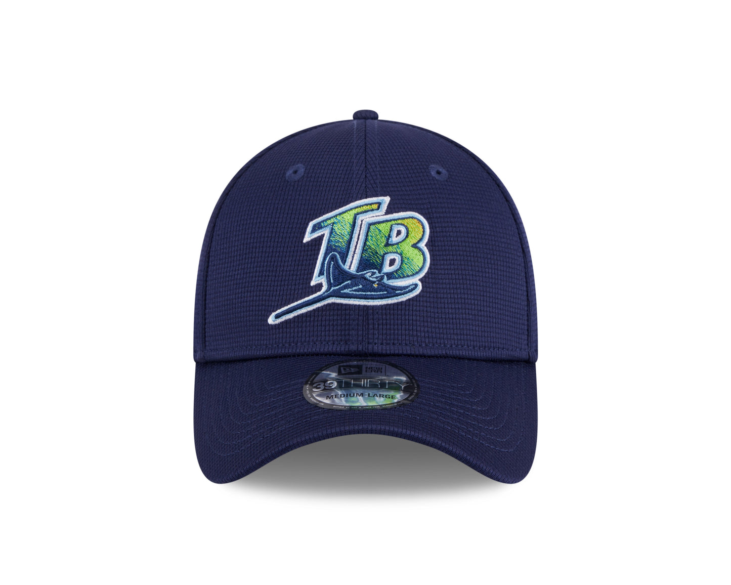 Men's Tampa Bay Rays New Era 2024 Batting Practice Navy 39THIRTY Flex-Fit Hat Official Team Hat Sports Fan Cap