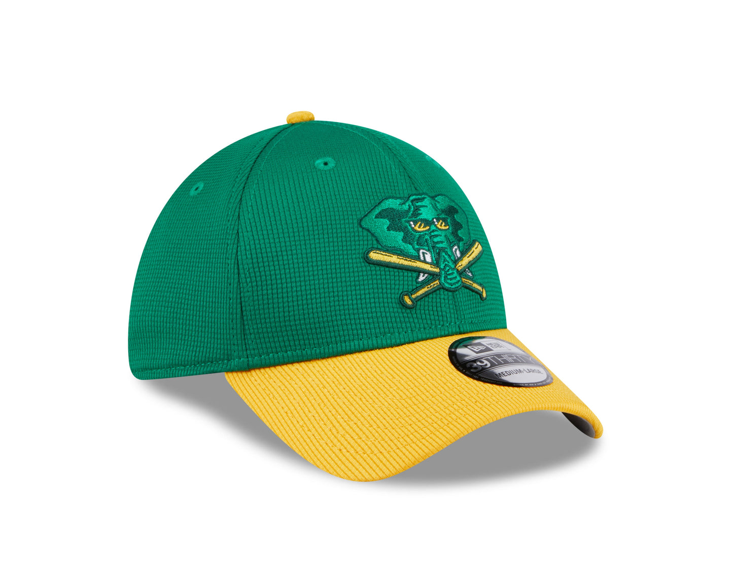 Men's Oakland Athletics New Era 2024 Batting Practice Green/Yellow 39THIRTY Flex-Fit Hat Official Team Hat Sports Fan Cap