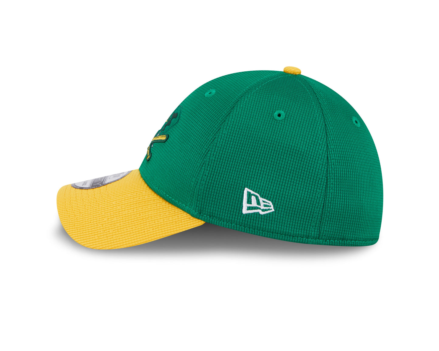 Men's Oakland Athletics New Era 2024 Batting Practice Green/Yellow 39THIRTY Flex-Fit Hat Official Team Hat Sports Fan Cap