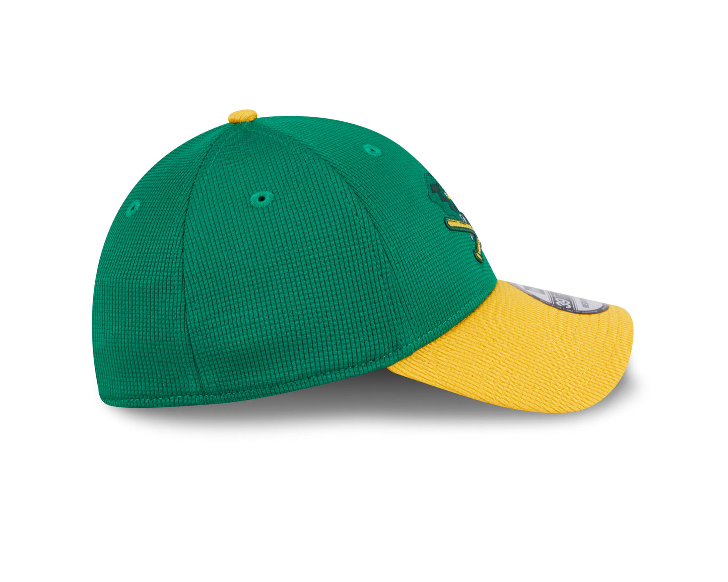 Men's Oakland Athletics New Era 2024 Batting Practice Green/Yellow 39THIRTY Flex-Fit Hat Official Team Hat Sports Fan Cap