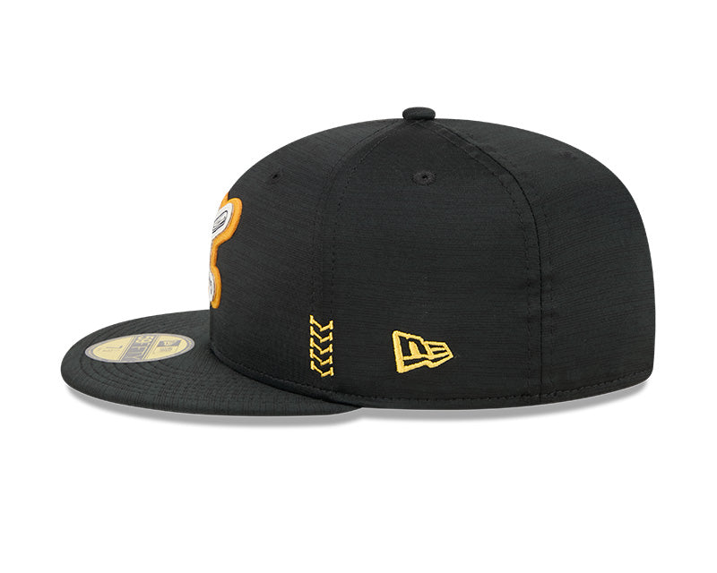 Men's Pittsburgh Pirates New Era Black 2024 Alternate Clubhouse 1914 59FIFTY Fitted Hat Official Team Hat Sports Fan Cap