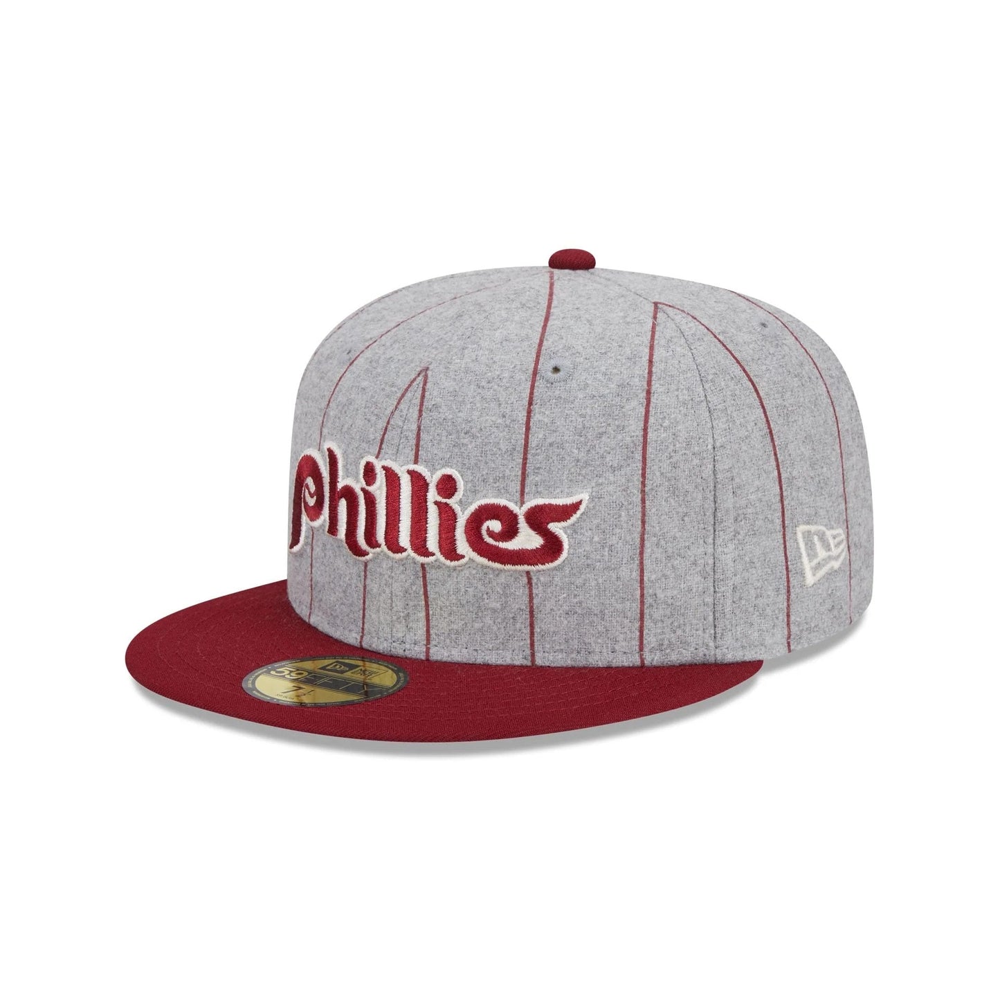 Philadelphia Phillies Heather Pinstripe MLB 59FIFTY Fitted New Era Official Team Hat Sports Fan Cap
