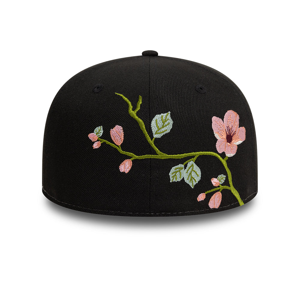 Branded New Era MLB Floral 59Fifty New Era Black/White Official Team Hat Sports Fan Cap