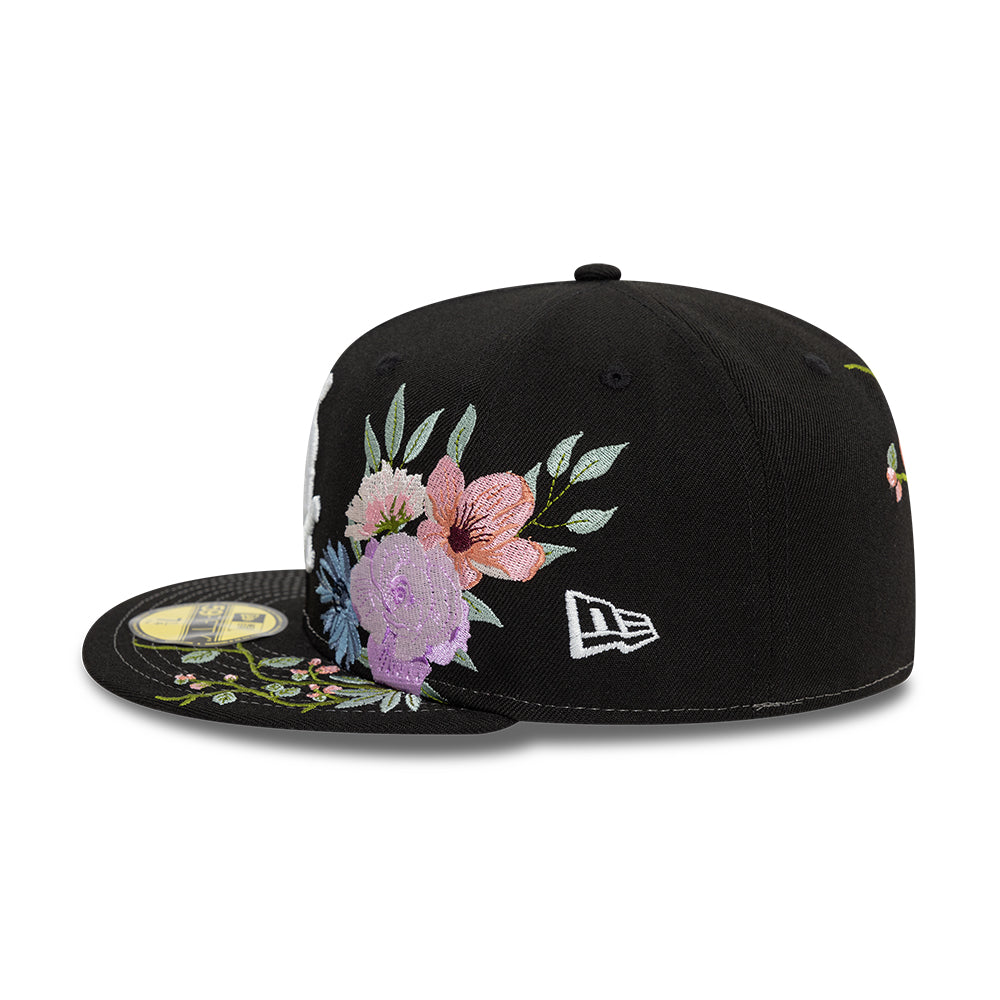 Chicago White Sox MLB Floral 59Fifty New Era Black/White Official Team Hat Sports Fan Cap