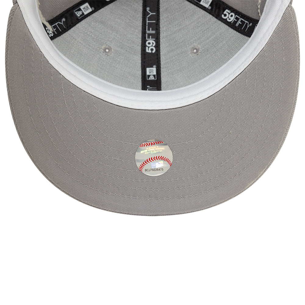 Atlanta Braves MLB Zodiac 59FIFTY Fitted New Era Grey Official Team Hat Sports Fan Cap