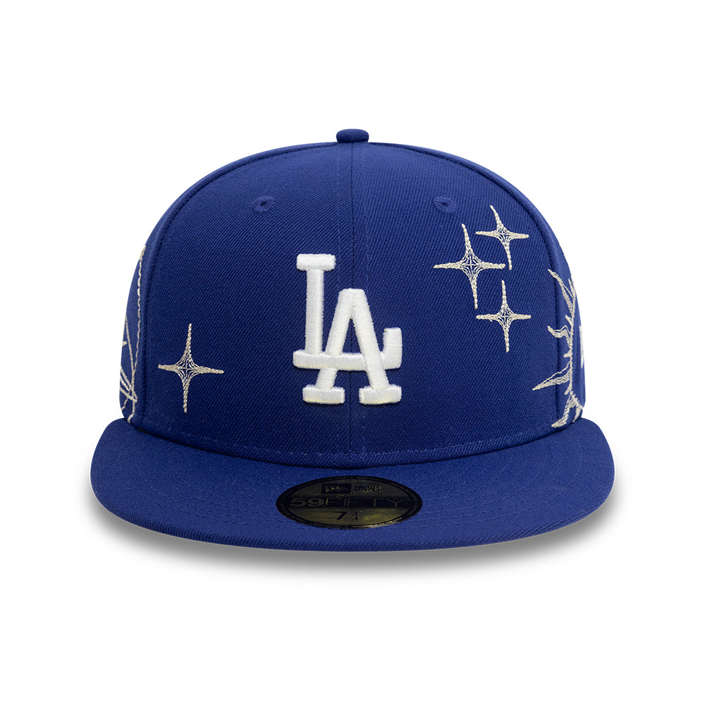Los Angeles Dodgers MLB Zodiac 59FIFTY Fitted New Era Blue Official Team Hat Sports Fan Cap