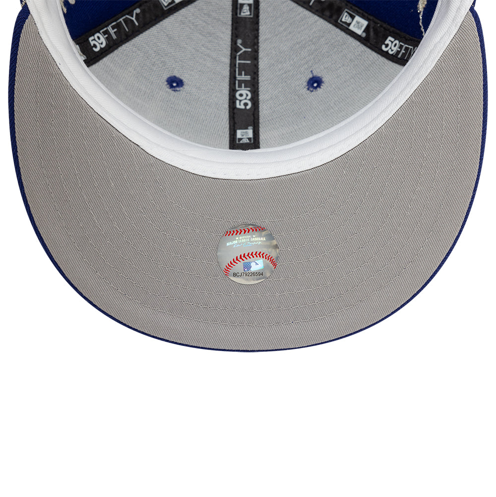 Los Angeles Dodgers MLB Zodiac 59FIFTY Fitted New Era Blue Official Team Hat Sports Fan Cap