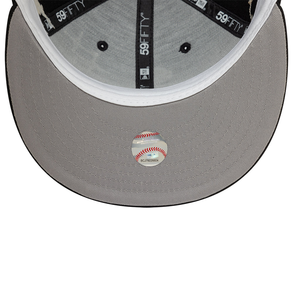 Chicago White Sox MLB Zodiac 59FIFTY Fitted New Era Black Official Team Hat Sports Fan Cap