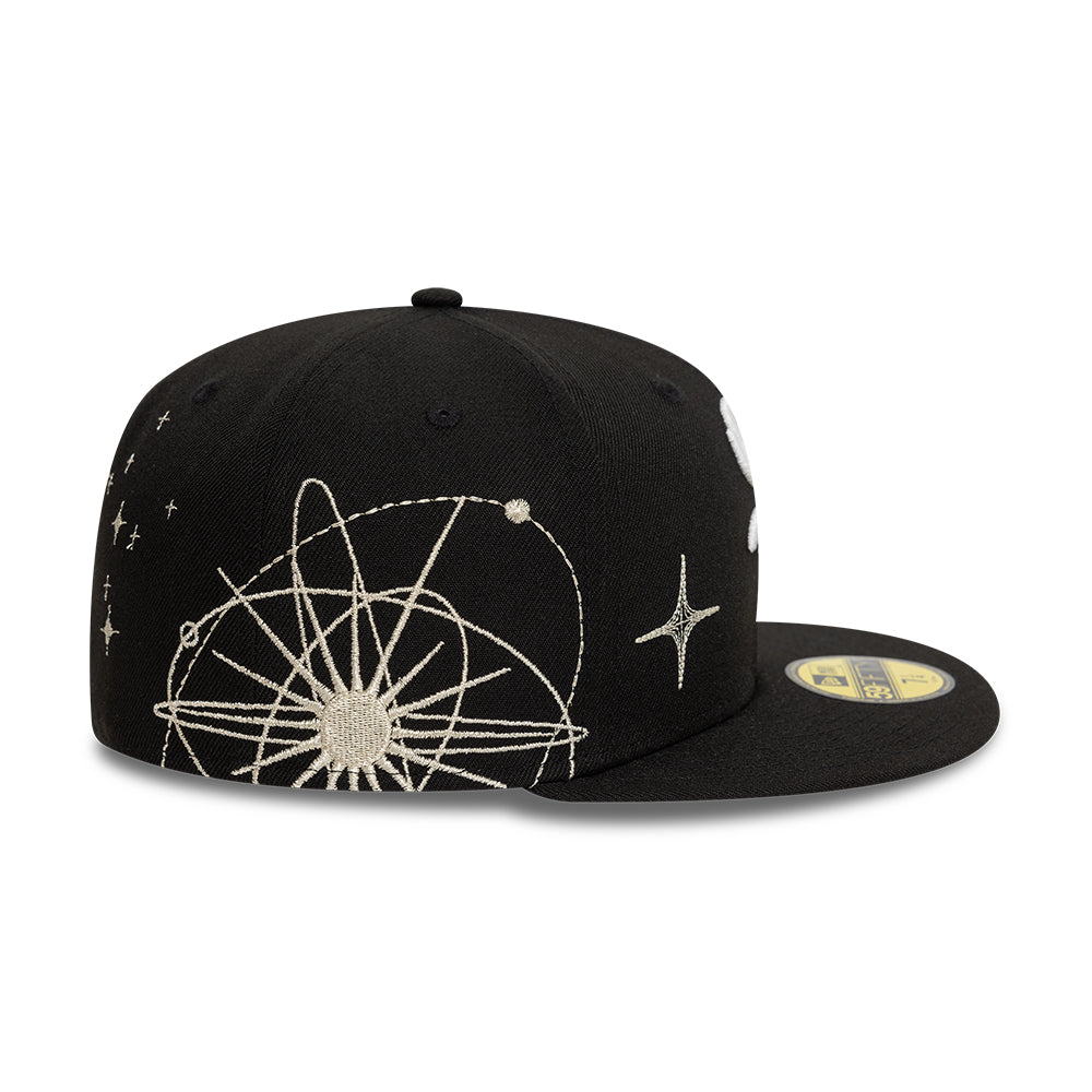 Chicago White Sox MLB Zodiac 59FIFTY Fitted New Era Black Official Team Hat Sports Fan Cap