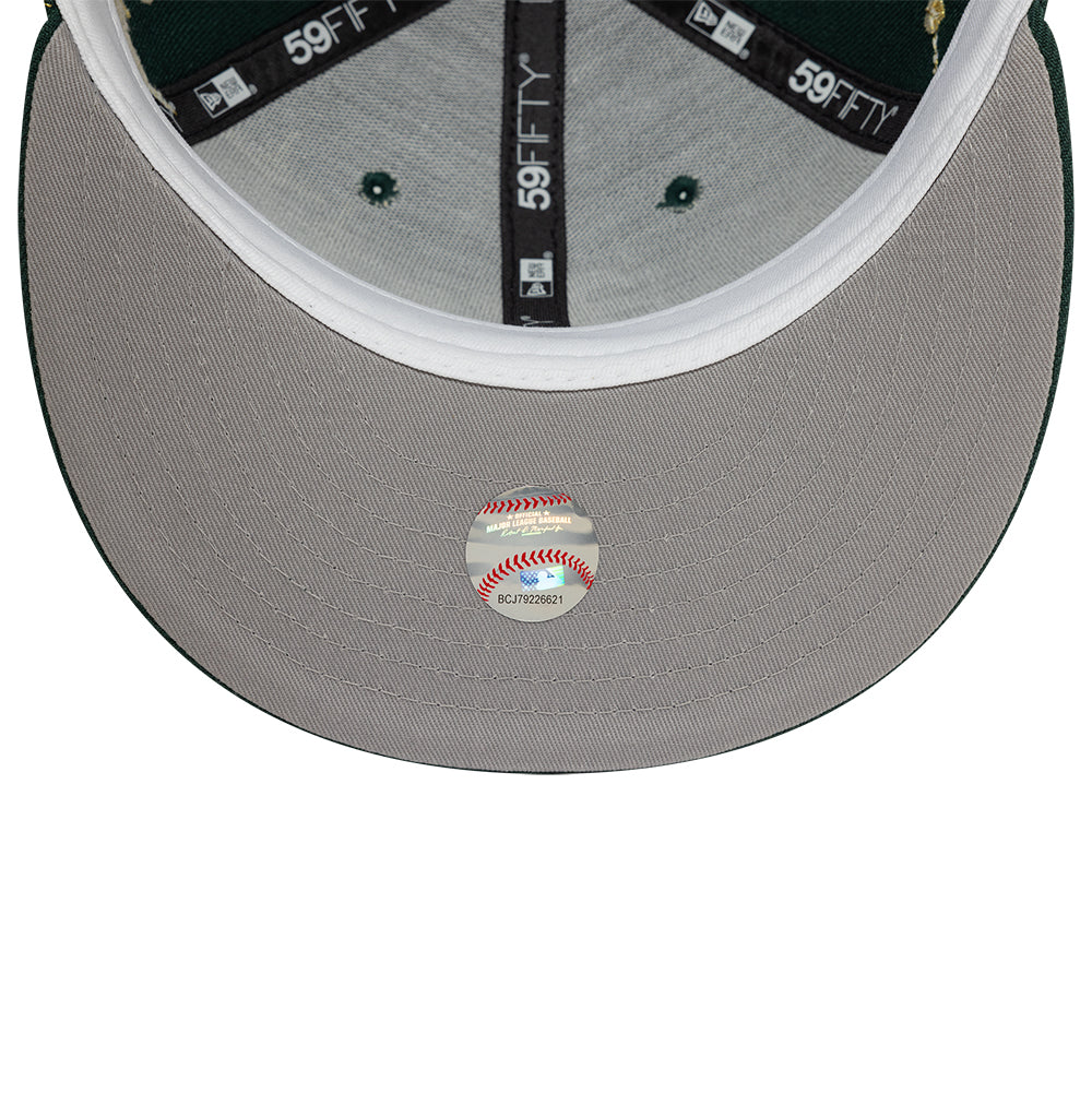 Oakland Athletics MLB Zodiac 59FIFTY Fitted New Era Green Official Team Hat Sports Fan Cap