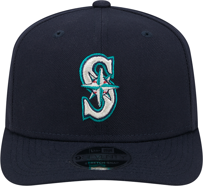 Seattle Mariners New Era Home Navy 9SEVENTY Adjustable Hat-Player Replica Official Team Hat Sports Fan Cap