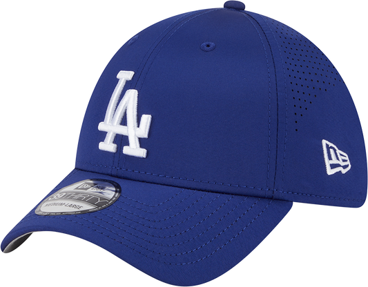 MLB Los Angeles Dodgers New Era Mid Perf 39THIRTY Flex Fit Hat - Royal Official Team Hat Sports Fan Cap