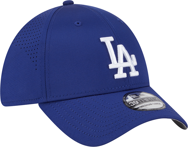 MLB Los Angeles Dodgers New Era Mid Perf 39THIRTY Flex Fit Hat - Royal Official Team Hat Sports Fan Cap