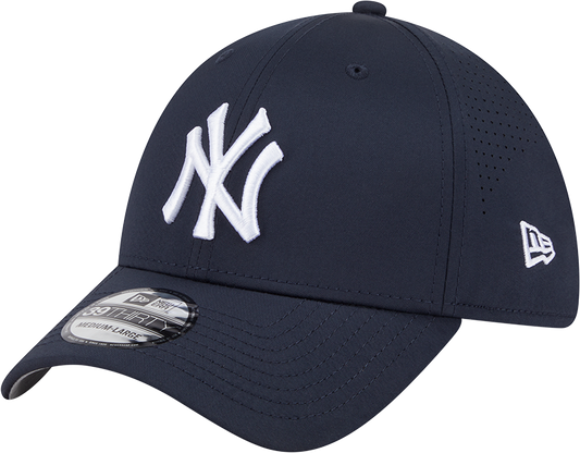 MLB New York Yankees New Era Mid Perf 39THIRTY Flex Fit Hat - Navy Official Team Hat Sports Fan Cap