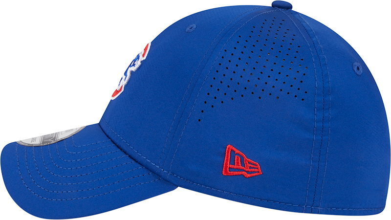 MLB Chicago Cubs New Era Mid Perf 39THIRTY Flex Fit Hat - Blue Official Team Hat Sports Fan Cap