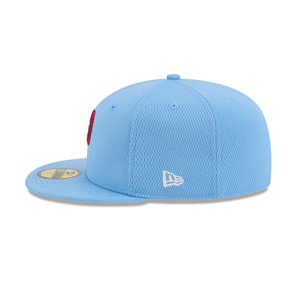Philadelphia Phillies New Era Blue Alternate 2025 Clubhouse 59FIFTY Fitted Hat Official Team Hat Sports Fan Cap