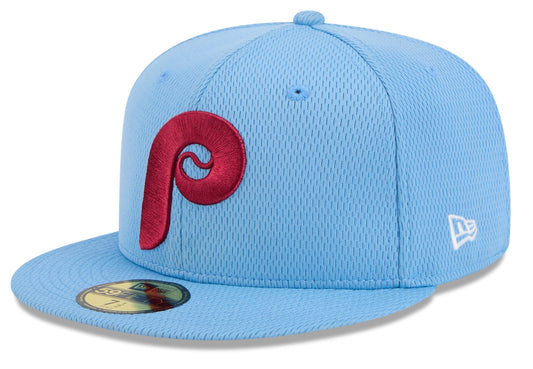 Philadelphia Phillies New Era Blue Alternate 2025 Clubhouse 59FIFTY Fitted Hat Official Team Hat Sports Fan Cap