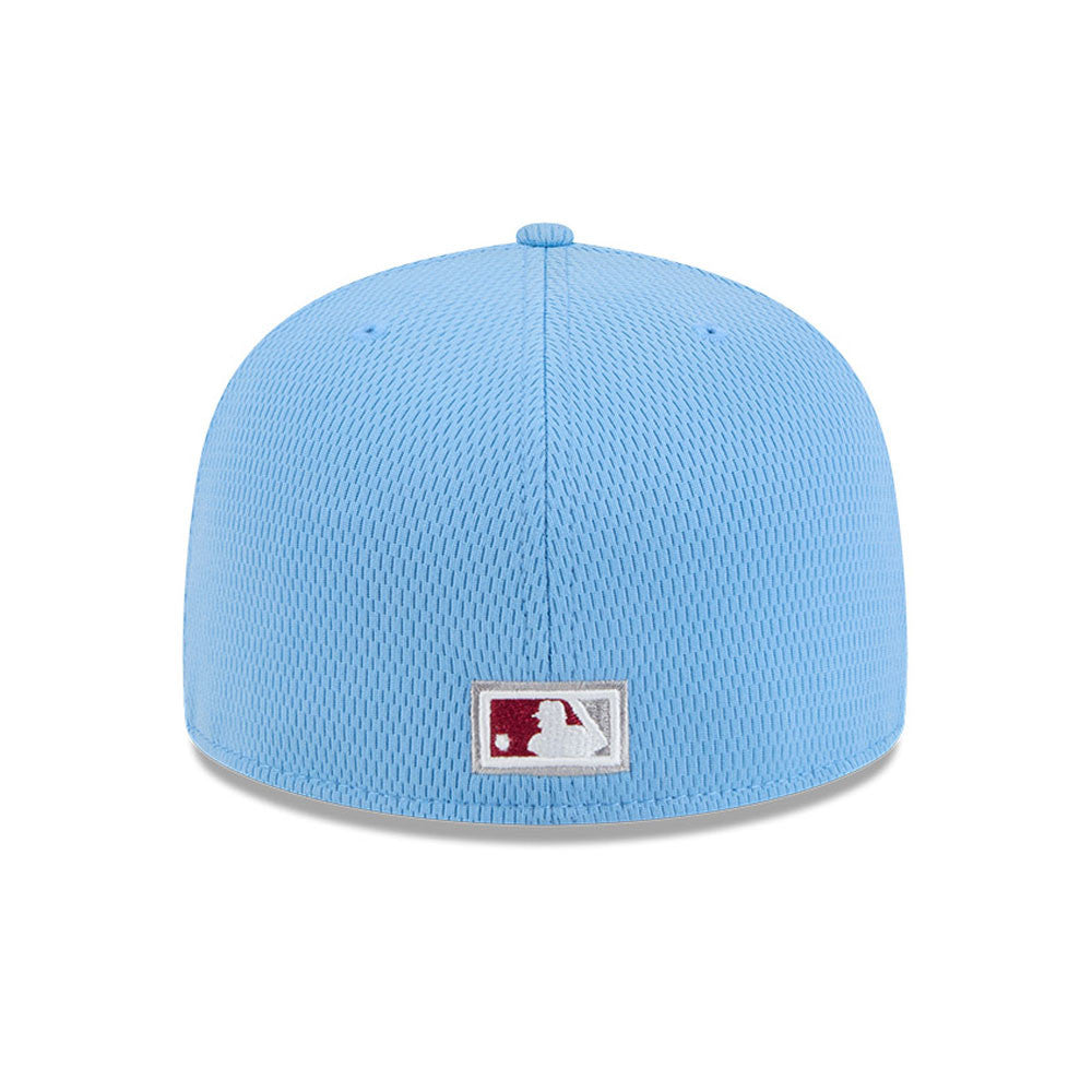 Philadelphia Phillies New Era Blue Alternate 2025 Clubhouse 59FIFTY Fitted Hat Official Team Hat Sports Fan Cap