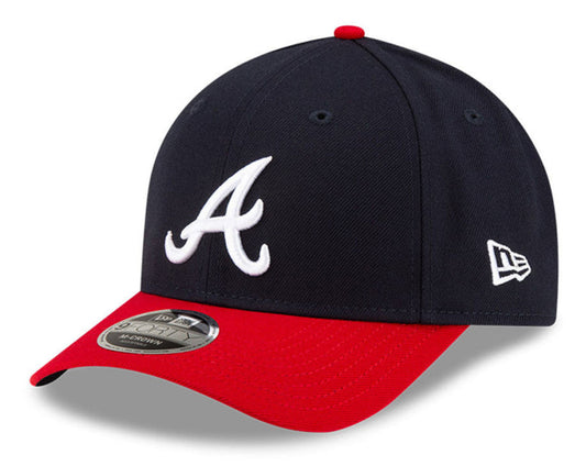 Atlanta Braves Navy/Red New Era Player Replica M-Crown 9FORTY Adjustable Hat Official Team Hat Sports Fan Cap