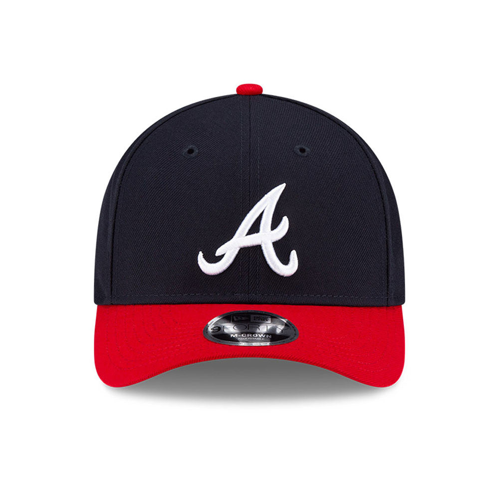 Atlanta Braves Navy/Red New Era Player Replica M-Crown 9FORTY Adjustable Hat Official Team Hat Sports Fan Cap