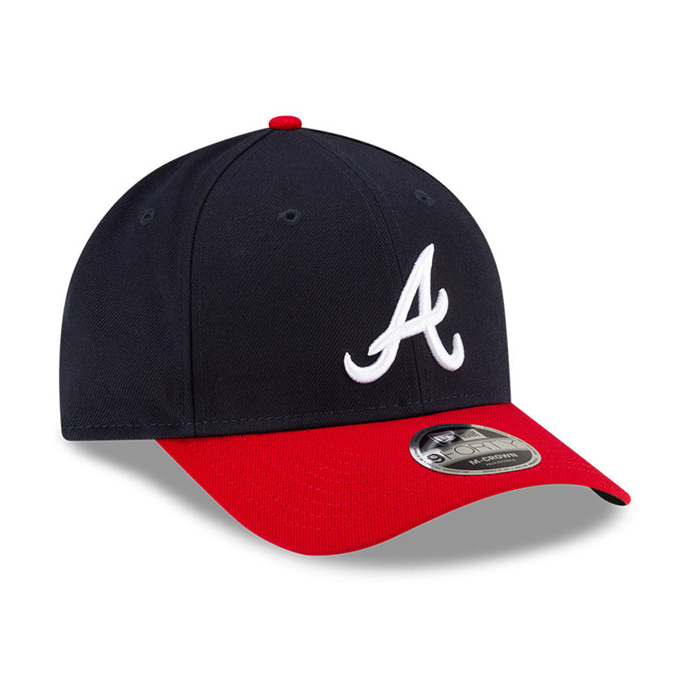 Atlanta Braves Navy/Red New Era Player Replica M-Crown 9FORTY Adjustable Hat Official Team Hat Sports Fan Cap