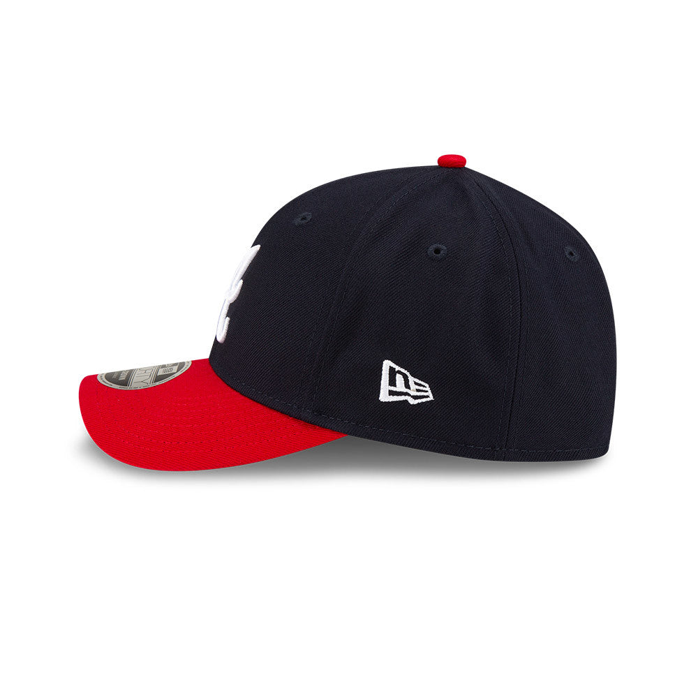 Atlanta Braves Navy/Red New Era Player Replica M-Crown 9FORTY Adjustable Hat Official Team Hat Sports Fan Cap