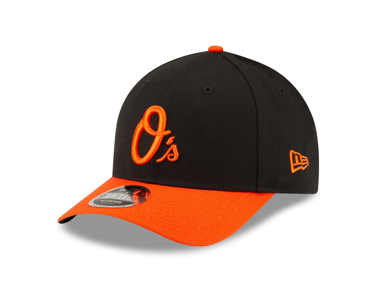 Baltimore Orioles Black/Orange Alternate New Era Player Replica M-Crown 9FORTY Adjustable Hat Official Team Hat Sports Fan Cap