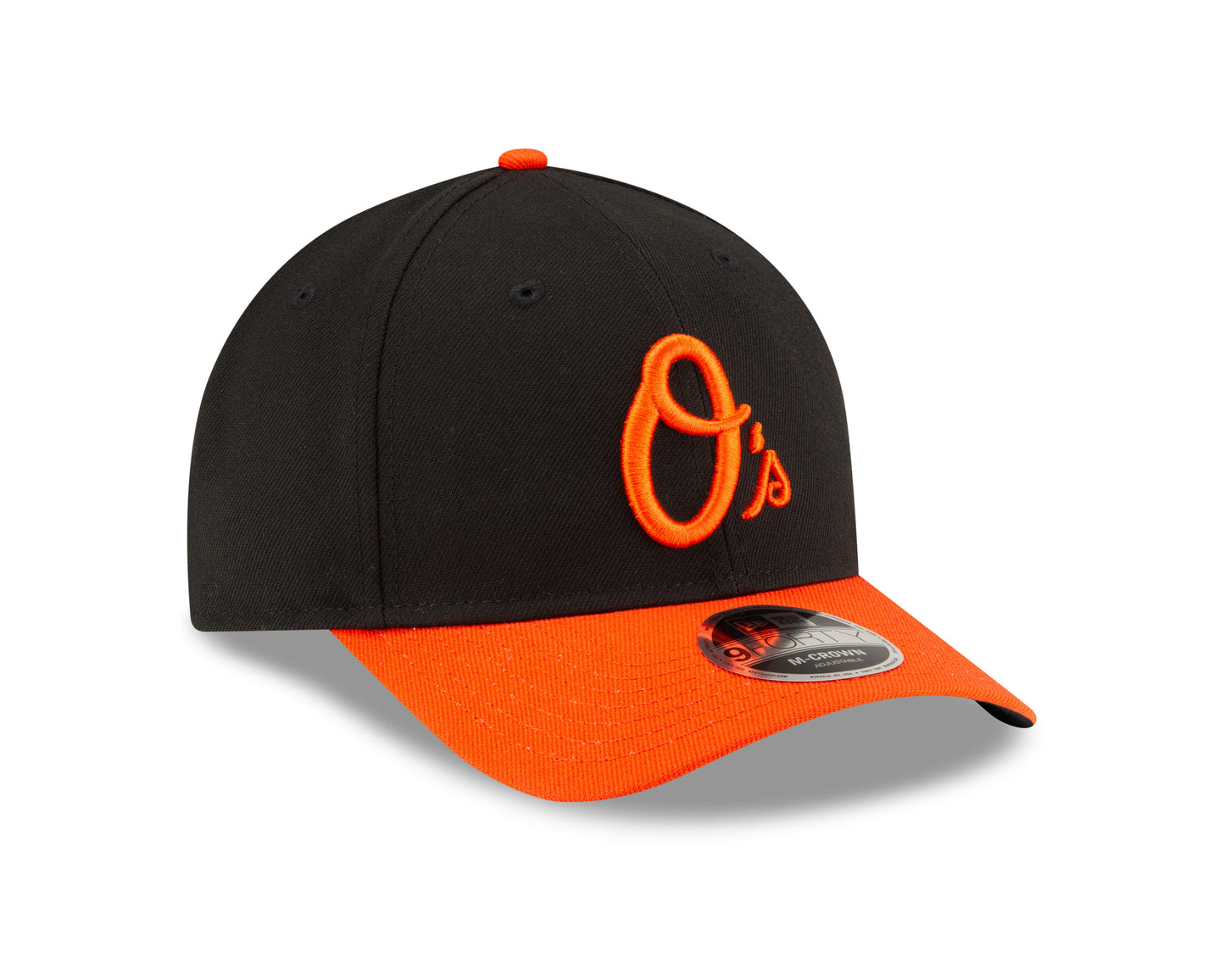 Baltimore Orioles Black/Orange Alternate New Era Player Replica M-Crown 9FORTY Adjustable Hat Official Team Hat Sports Fan Cap