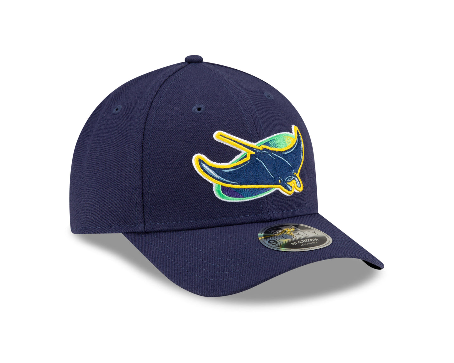 Tampa Bay Rays Alternate Navy New Era Player Replica M-Crown 9FORTY Adjustable Hat Official Team Hat Sports Fan Cap