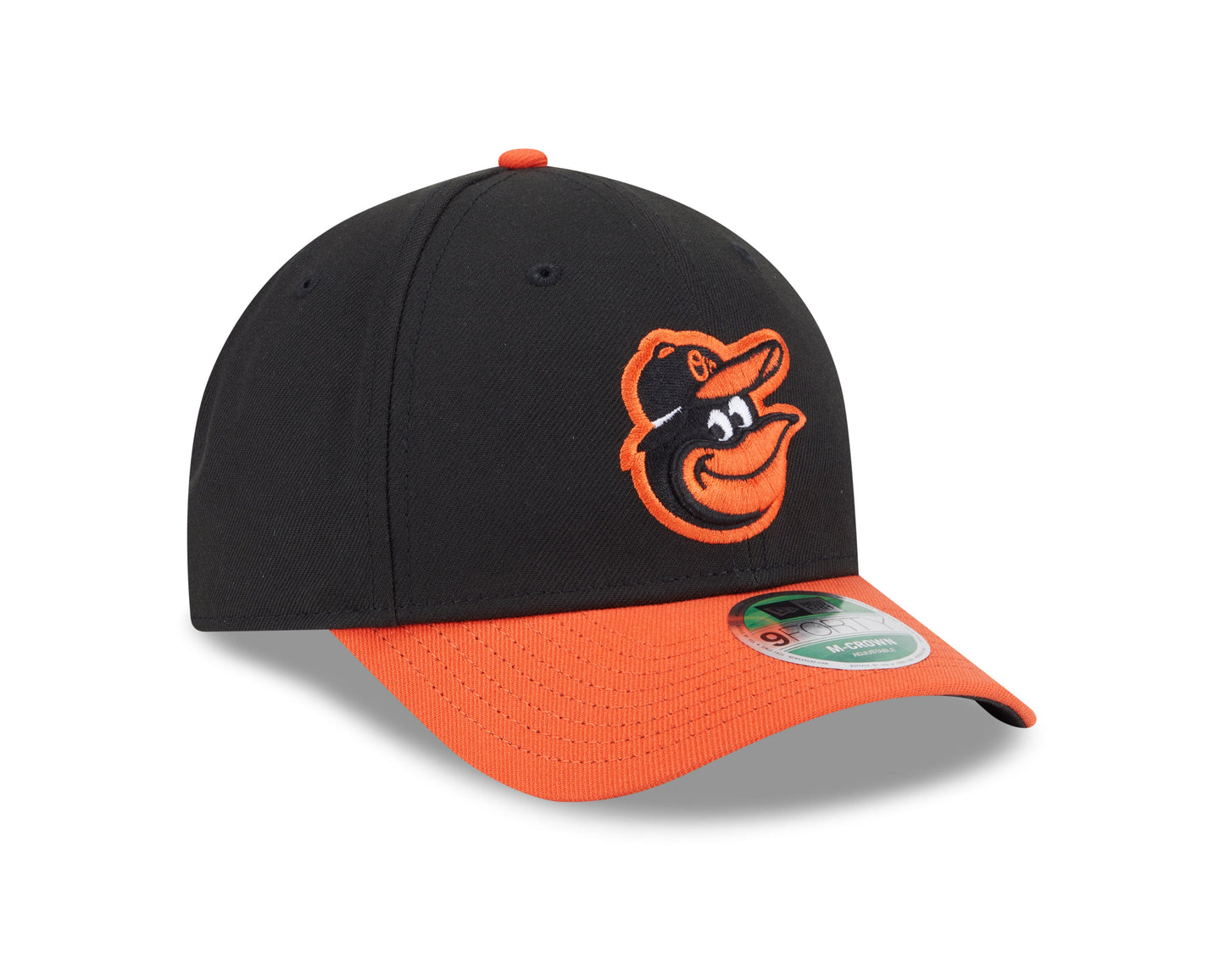 Baltimore Orioles Black/Orange Road New Era Player Replica M-Crown 9FORTY Adjustable Hat Official Team Hat Sports Fan Cap