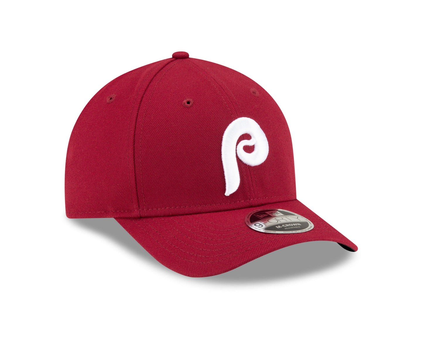 Philadelphia Phillies Crimson Alternate New Era Player Replica M-Crown 9FORTY Adjustable Hat Official Team Hat Sports Fan Cap