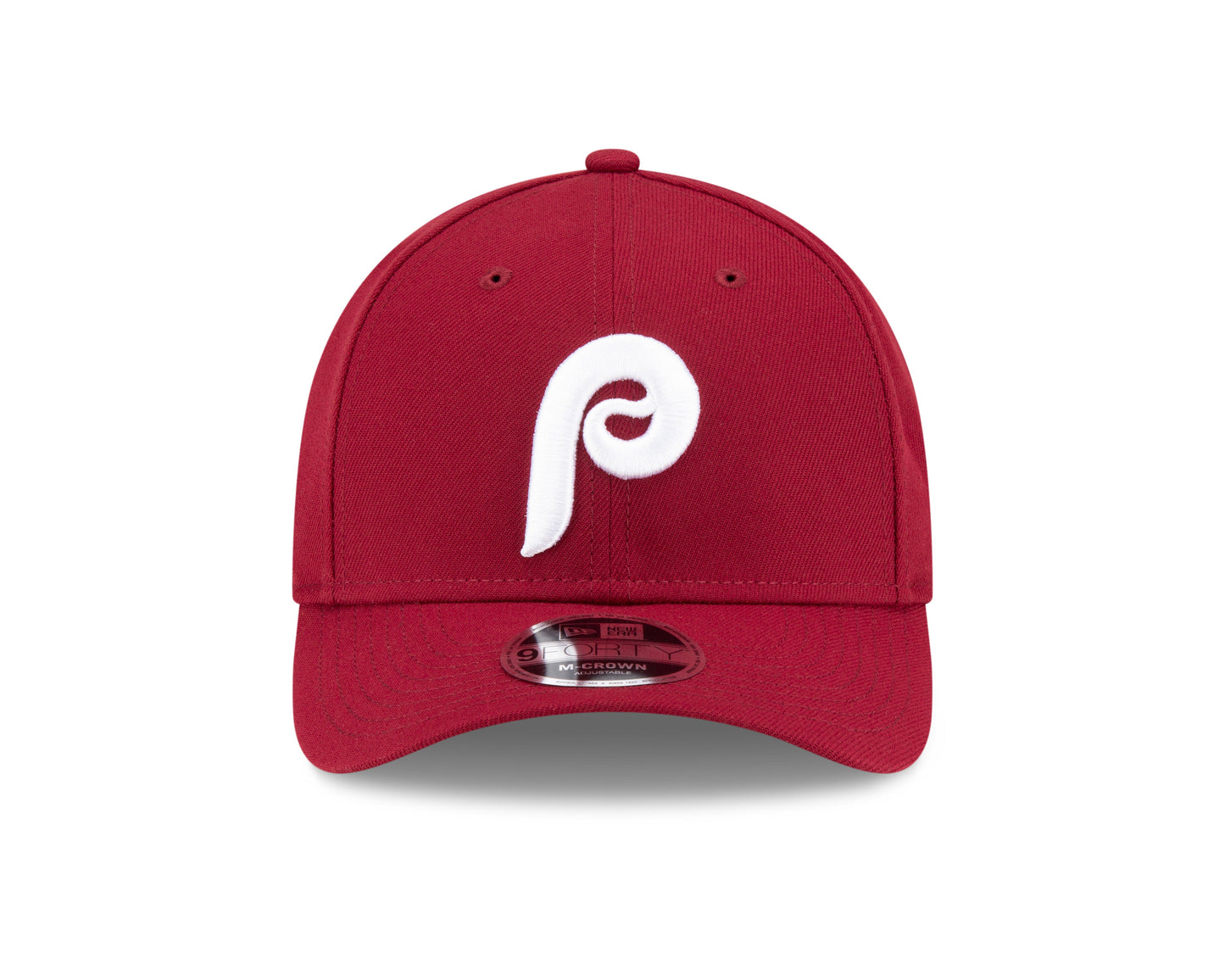 Philadelphia Phillies Crimson Alternate New Era Player Replica M-Crown 9FORTY Adjustable Hat Official Team Hat Sports Fan Cap