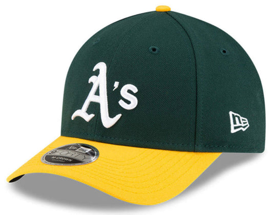 Athletics Green/Yellow New Era Player Replica M-Crown 9FORTY Adjustable Hat Official Team Hat Sports Fan Cap
