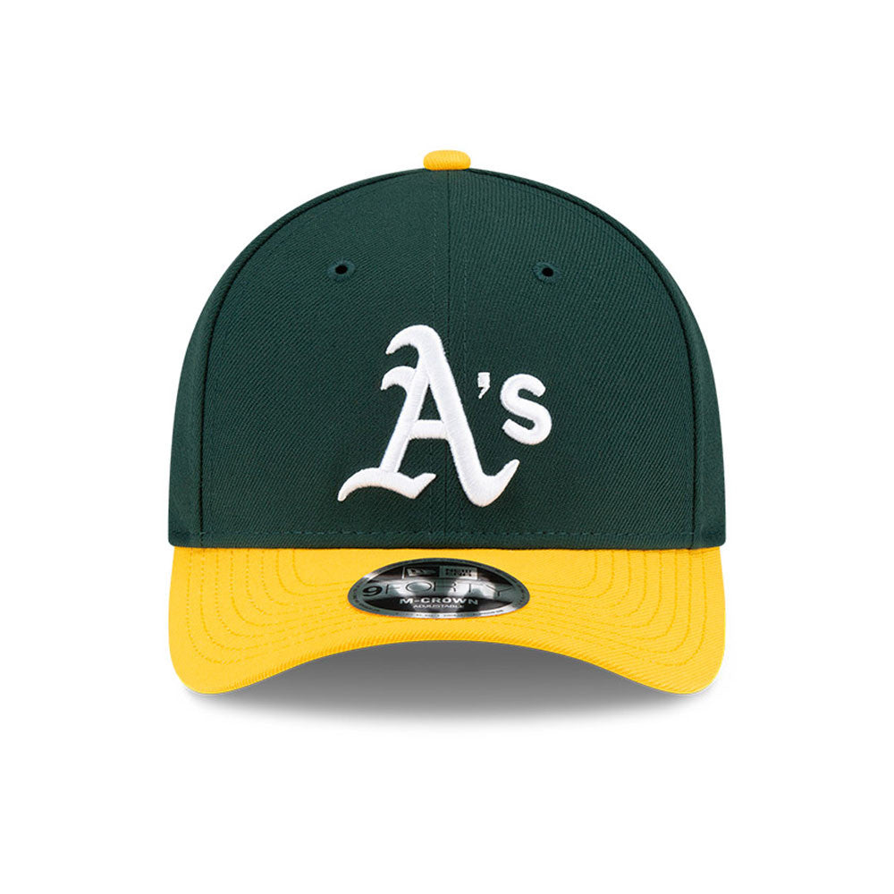 Athletics Green/Yellow New Era Player Replica M-Crown 9FORTY Adjustable Hat Official Team Hat Sports Fan Cap