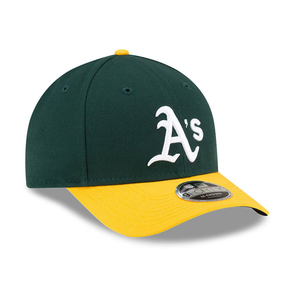 Athletics Green/Yellow New Era Player Replica M-Crown 9FORTY Adjustable Hat Official Team Hat Sports Fan Cap