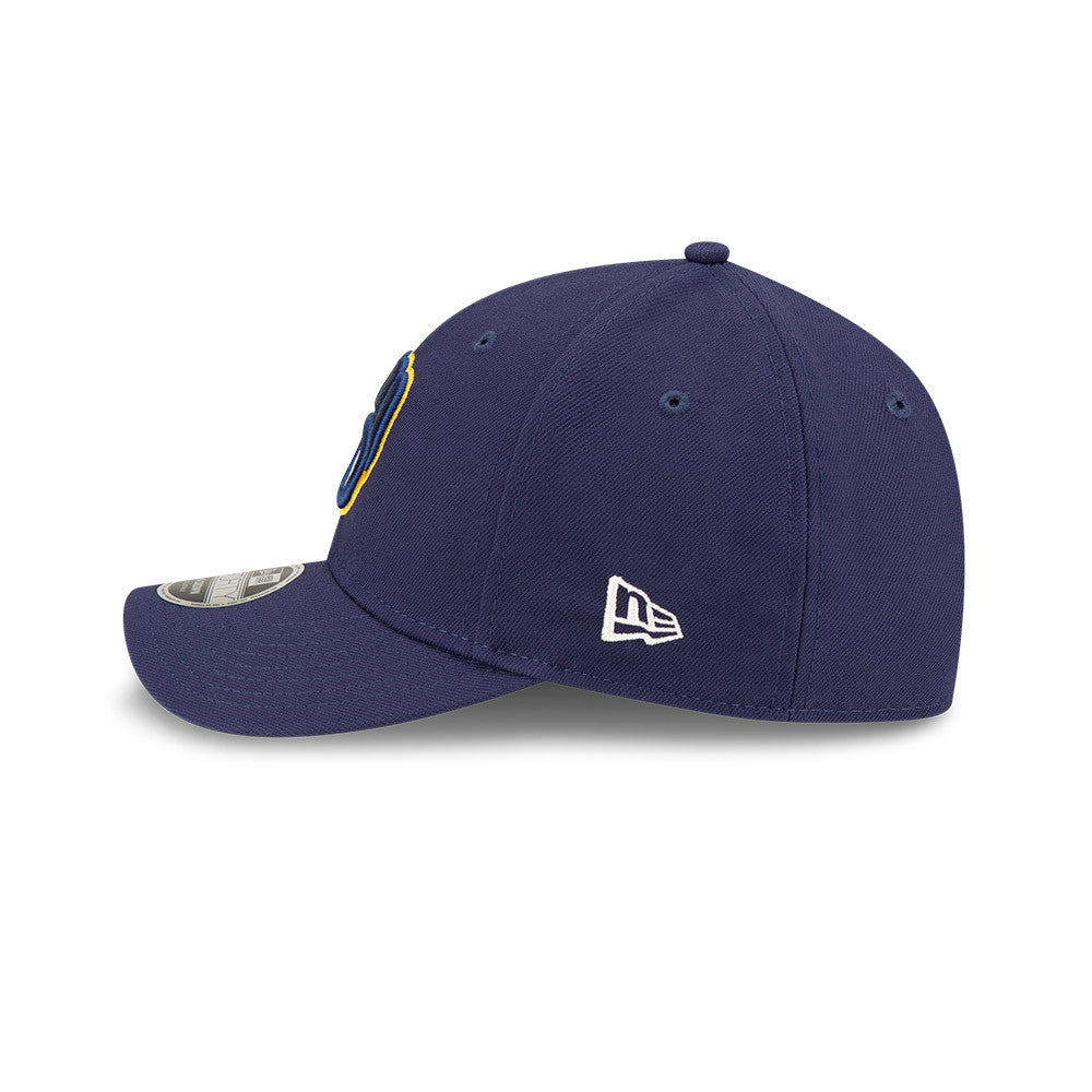 Milwaukee Brewers Navy Blue New Era Player Replica M-Crown 9FORTY Adjustable Hat Official Team Hat Sports Fan Cap