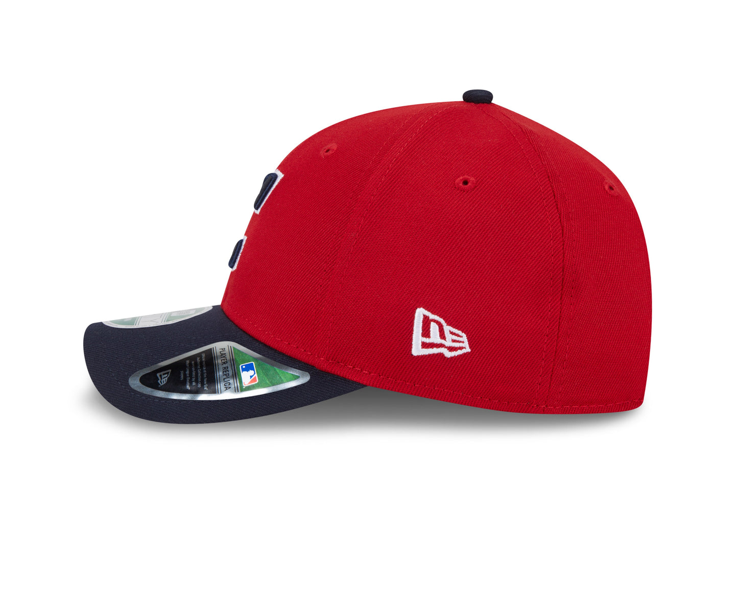 Cleveland Guardians Red/Navy New Era Player Replica M-Crown 9FORTY Adjustable Hat Official Team Hat Sports Fan Cap