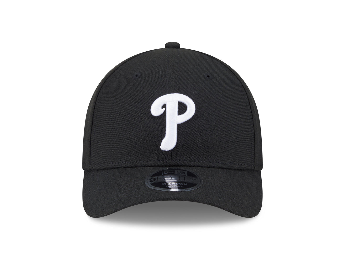 Philadelphia Phillies Black and White New Era M-Crown 9FORTY Adjustable Hat Official Team Hat Sports Fan Cap