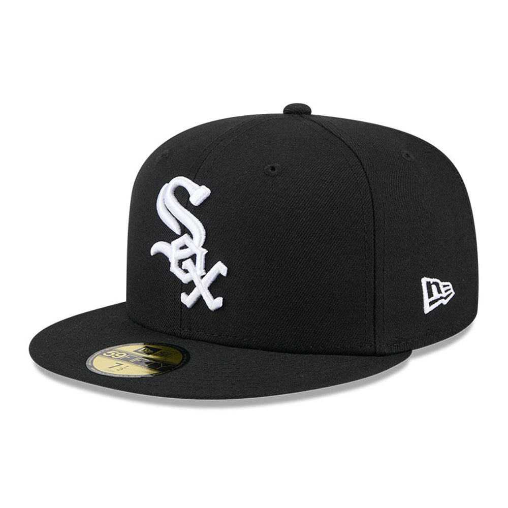 Chicago White Sox Jackie Robinson Day 25 New Era Black Game Authentic Collection On-Field 59FIFTY Fitted Hat Official Team Hat Sports Fan Cap