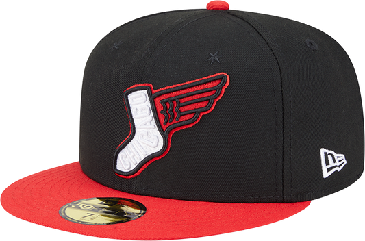 Chicago White Sox New Era 2025 City Connect Alternate 59FIFTY Fitted Hat - Black/Red Official Team Hat Sports Fan Cap