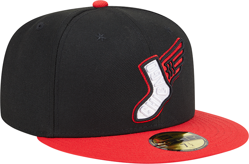 Chicago White Sox New Era 2025 City Connect Alternate 59FIFTY Fitted Hat - Black/Red Official Team Hat Sports Fan Cap
