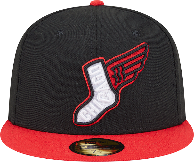 Chicago White Sox New Era 2025 City Connect Alternate 59FIFTY Fitted Hat - Black/Red Official Team Hat Sports Fan Cap