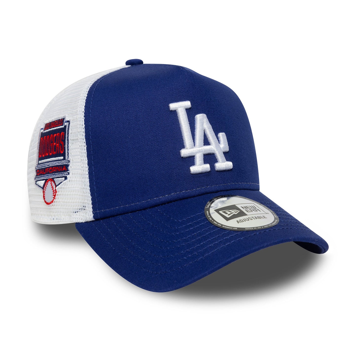 Los Angeles Dodgers MLB Trucker Snapback Side Patch New Era Blue/White Official Team Hat Sports Fan Cap